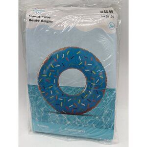 Donut Tube Pool Float With Sprinkles Design 35" Inflated Size For Ages 6+